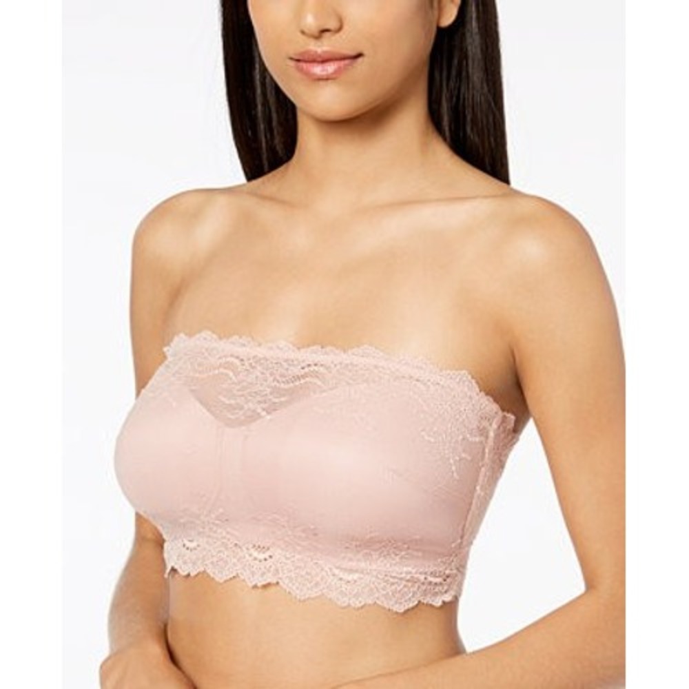 Spanx Bra Size Large Undie-tectable Strapless Lace Bandeau Blush Pink